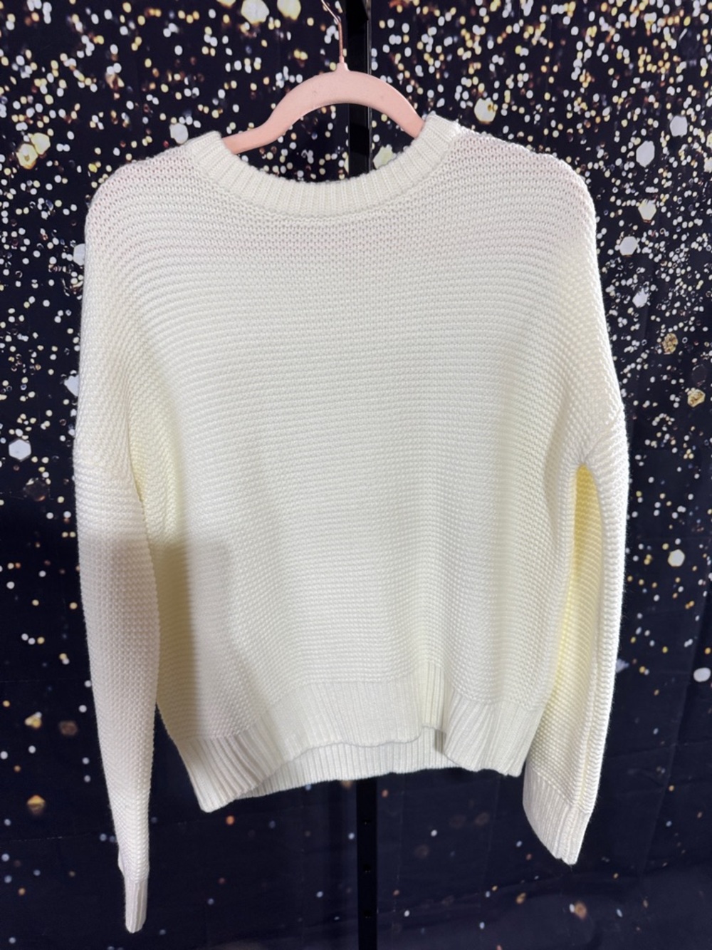 Commense Crewneck Knit Sweater in Cream - Women NWT XS